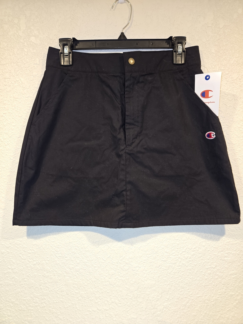 Champion Black Logo Mini Skirt NwT Size 6
